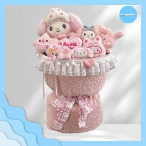Hoa gấu hồng pink pastel
